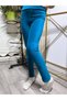 Girl's Leggings Winter Velvet Elastic Waist Turquoise Slim Fit - 3
