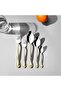 River lalezar gold simple 12-person 60 piece fork spoon set