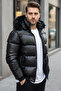 Men's Fur Detailed Puffer Coat