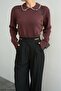 Women's Lace Collar Knit Sweater - 2