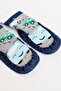 2-Piece Non-Slip Leather Sole (Little Pengu - Cheerful - Car) Comfortable Baby Kids Sandals Socks Booties Slippers Home Kindergarten Shoes - 7