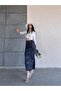 Patterned Long Satin Skirt - Satin Skirt - Patterned Satin Skirt - 7