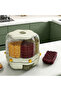 Rice Storage Container 360 Rotating Food Dispenser, Large Capacity Rice Bucket, Cereals Storage Cont - 3
