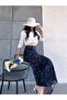 Patterned Long Satin Skirt - Satin Skirt - Patterned Satin Skirt