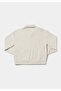 Regular Fit Polo Neck Embroidered Women's Ecru Sweatshirt - 6