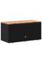 Garden Storage Box Black 110x50x54 cm Poly Rattan Acacia Wood - 5