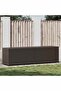 Garden Storage Box Poly Rattan 200x50x60 cm Brown