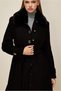 Fur Collar Detail Coat 90604 - 3