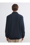 Özmarka New Season Standard Fit Polo Collar Men's Zippered Sweatshirt - 5