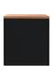 Garden Storage Box Black 110x50x54 cm Poly Rattan Acacia Wood - 4