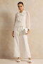 Women White Embellished Blouse - 2