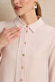 Women Pink Buttoned Down Shirt Blouse - 4