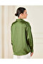 Women Green Satin Shirt - 3