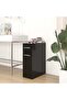 Apothecary Cabinet Black 20x45.5x60 cm Engineered Wood