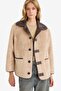 Double-Sided Regular Fit Polo Collar Faux Fur Lined Coat F2914Ax25Wn - 5