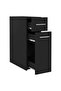 Apothecary Cabinet Black 20x45.5x60 cm Engineered Wood - 4