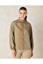 Women Mustard Printed Button Down Blouse