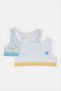 Senior Girls White And Blue Sporty Bra Set (Pack Of 2)