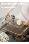 Rectangular Serving Tray with Handles: Decorative, Organizes; for Breakfast in Bed, Lunch, Dinner - 3