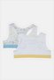Senior Girls White And Blue Sporty Bra Set (Pack Of 2) - 3