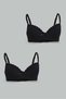 Black Padded Bra For Senior Girls (Pack of 2)