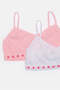 Senior Girls Pink And White Bra (Pack of 2) - 2