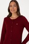 Women's Burgundy Basic Knitwear Cardigan 50307719-Vr014 - 2