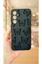 Samsung Galaxy S25 Black Butterfly Patterned Silicone Shock-Absorbing Classic Protective Rubber Case - 2
