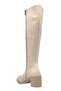 Beige Thick Heeled Women's Boots - 3