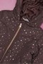 Infant Girls Black Foil Stars Print Hooded Jacket - 2