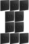 Legrand RJ45 Network Wall Socket Outlet Category 6 UTP RJ45 LAN Faceplate (10, Double Outlet Ma