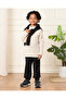 Boys Brown And White Striped Pullover - 2