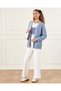 Senior Girls Blue Front Open Cardigan With T-Shirt (2 Piece) - 2