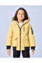 Boys Mustard Fur Lined Hooded Parka Jacket