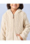 Boys Beige Zip Thru Fur Lining Hooded Cardigan - 4