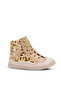 Magic Girl's Sequined and Laced Gold Color Sneaker