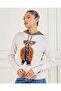 Women Beige Jacquard Hooded Sweater