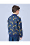 Navy All Over Design Bonded Jumper - 3