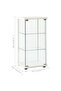 Storage Cabinet Tempered Glass White - 3