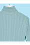 Infant Girls Green Knitted High Neck Pullover - 2