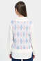 Girls Pink And Blue Argyle Print Pullover - 3