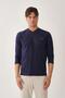 V-Neck Slit Detailed Long Sleeve T-Shirt
