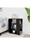 Rolling Cabinet Black 60x35x75 cm Engineered Wood - 6