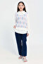 Girls Pink And Blue Argyle Print Pullover - 2