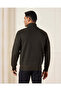 Men Olive Bonded Turtle Neck Knitted Sweatshirt - 3