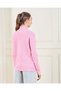 Senior Girls Pink High Neck Pullover - 3
