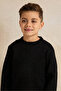 Boys Black Plain Pullover - 4