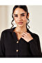 Women Black Collard Knit Cardigan - 4