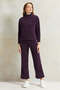 Women Purple Knitted High Neck Sweater - 2
