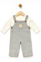 Boys' Striped Tracksuit with Slopetli Teddy Bear Design and Ic Badili Double Set - 5